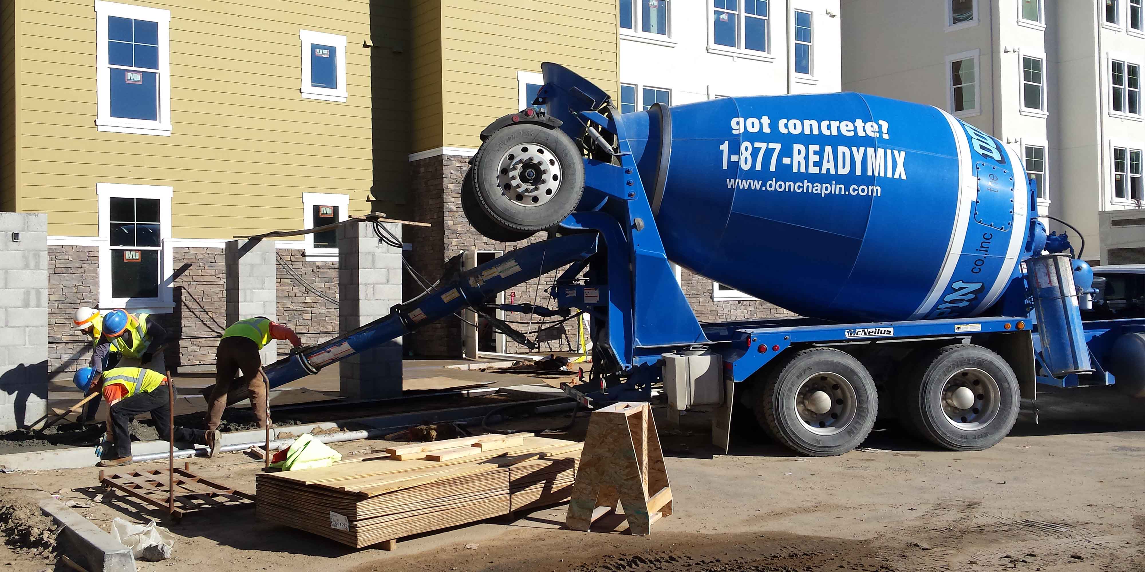Don Chapins ready mix concrete service in Monterey county